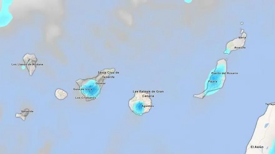 Aemet's Rain Forecast for Santa Cruz de Tenerife and Surrounding Areas