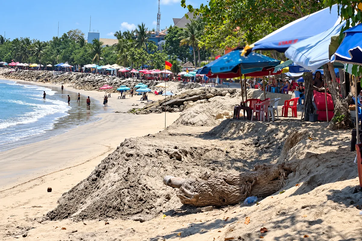 Kuta Beach Struggles with Erosion as 30% of Bali’s Coastline Faces Similar Challenges