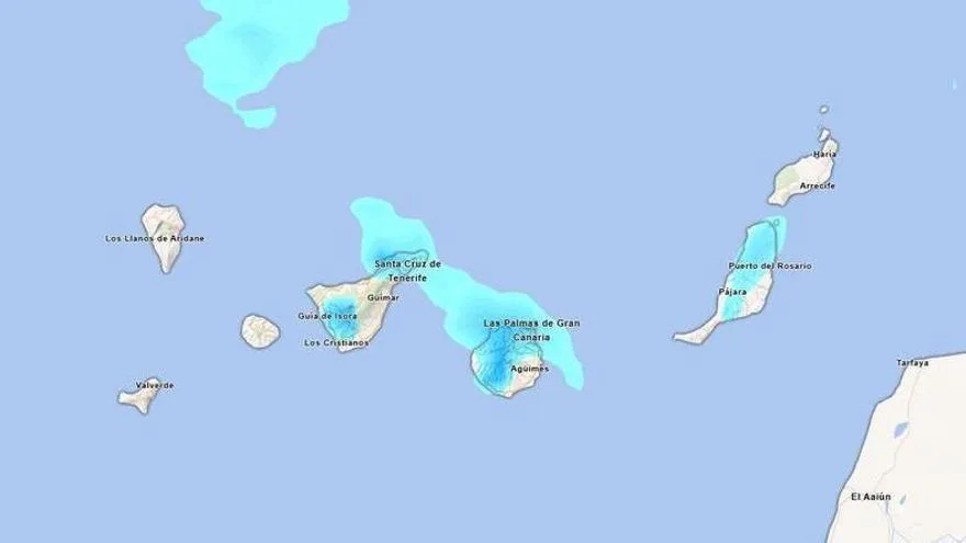 Aemet's Rain Forecast for Sunday in Tenerife and Other Islands